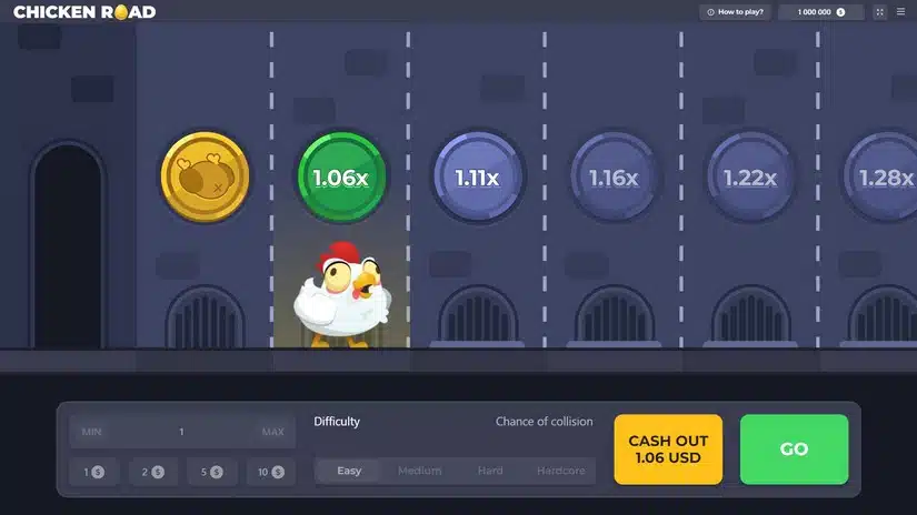 Processus de Jeu sur Chicken Road